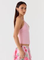 Roll Out Halter Top - Petal Pink - 图片 2