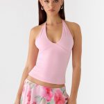 Roll Out Halter Top - Petal Pink