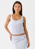 Romana Corset Top - Misty Blue - 图片 5