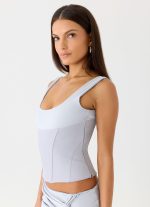 Romana Corset Top - Misty Blue