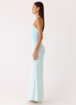 Romilly Mesh Maxi Dress - Teal - 图片 3