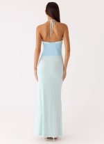 Romilly Mesh Maxi Dress - Teal - 图片 4