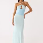Romilly Mesh Maxi Dress - Teal