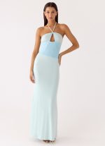 Romilly Mesh Maxi Dress - Teal