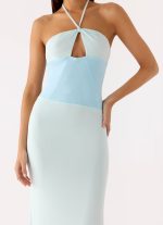 Romilly Mesh Maxi Dress - Teal - 图片 5