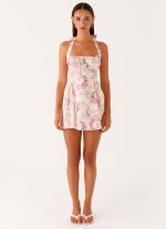 Rosalie Halter Mini Dress - Vintage Pink Floral - 图片 2