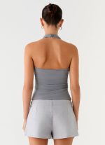 Rosana Halter Top - Grey - 图片 4