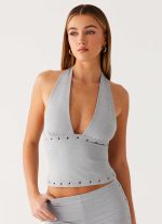 Roxy Halter Top - Grey - 图片 3
