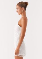 Rumi Beaded Mini Dress - White - 图片 3