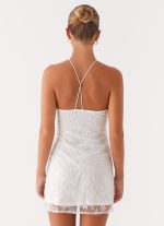 Rumi Beaded Mini Dress - White - 图片 4