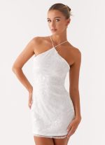 Rumi Beaded Mini Dress - White - 图片 5