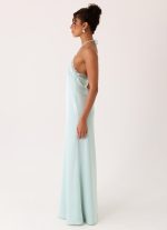 Samaria Halter Maxi Dress - Aqua - 图片 2