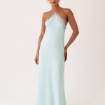 Samaria Halter Maxi Dress - Aqua