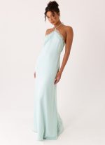 Samaria Halter Maxi Dress - Aqua - 图片 6