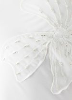 Sassafras Beaded Flower Strapless Maxi Dress - White - 图片 8