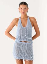 Scorpio Crochet Mini Skirt - Blue - 图片 10