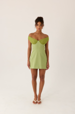 Caterina Mini Dress - Fern Green - 图片 7