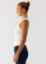 See Me Twice Ribbed Top - White - 图片 2