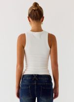 See Me Twice Ribbed Top - White - 图片 3