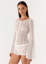 Selina Long Sleeve Top - Ivory - 图片 5