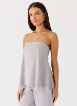 Sella Strapless Top - Misty Blue - 图片 6