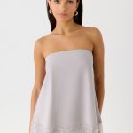 Sella Strapless Top - Misty Blue