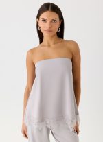 Sella Strapless Top - Misty Blue