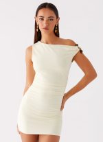 Seraphina One Shoulder Mini Dress - Yellow - 图片 4