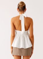Sigala Cotton Halter Top - White - 图片 4