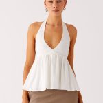Sigala Cotton Halter Top - White