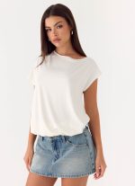 Silas Low Rise Denim Mini Skirt - Vintage Wash Blue - 图片 3