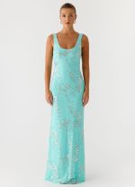 Silvana Maxi Dress - Aqua - 图片 3