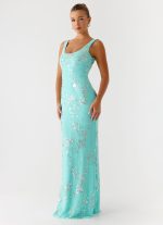 Silvana Maxi Dress - Aqua - 图片 6