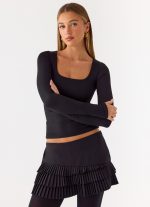 Skyler Mini Skort - Black - 图片 3