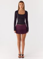 Skyler Mini Skort - Plum - 图片 3