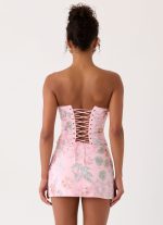 Solaire Strapless Corset Top - Pink - 图片 5