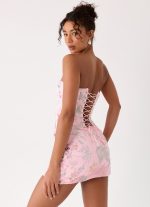 Solaire Strapless Corset Top - Pink - 图片 6