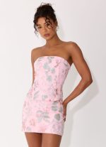 Solaire Strapless Corset Top - Pink - 图片 7