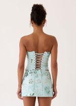 Solaire Strapless Corset Top - Pistachio - 图片 7