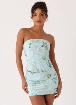 Solaire Strapless Corset Top - Pistachio - 图片 8