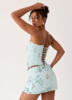 Solaire Strapless Corset Top - Pistachio - 图片 9