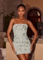 Solaire Strapless Corset Top - Pistachio