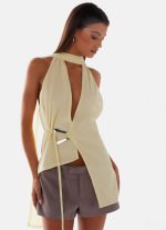 Solari Scarf Top - Yellow - 图片 6