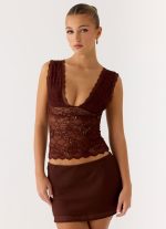 Sommers Lace Top - Chocolate - 图片 2