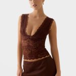 Sommers Lace Top - Chocolate