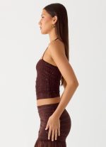 Sparkling Night Top - Chocolate - 图片 3