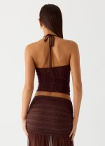 Sparkling Night Top - Chocolate - 图片 4