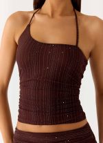 Sparkling Night Top - Chocolate - 图片 7