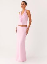 Star Girl Chiffon Maxi Skirt - Baby Pink - 图片 6