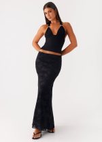 Starlit Maxi Skirt - Black - 图片 5